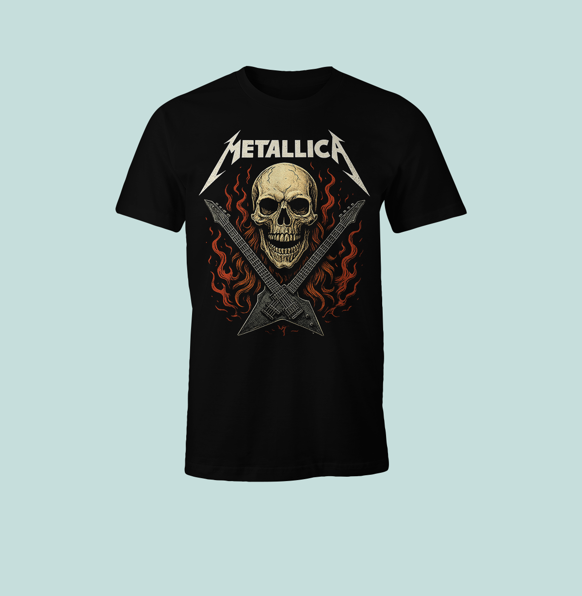 Тениска „Metallica – Skull & Guitars“