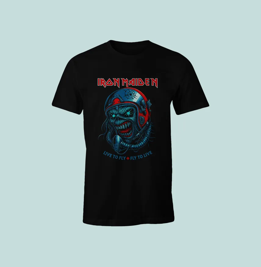 ⚡ Тениска „Iron Maiden – Live to Fly, Fly to Live“